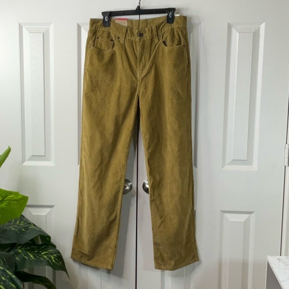Levi’s Low Pro Mid- Rise Olive Corduroy Jeans Green Size 29x30 - Picture 1 of 10